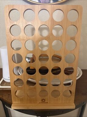 Bamboo K Cup Rack Organizer by Simesove